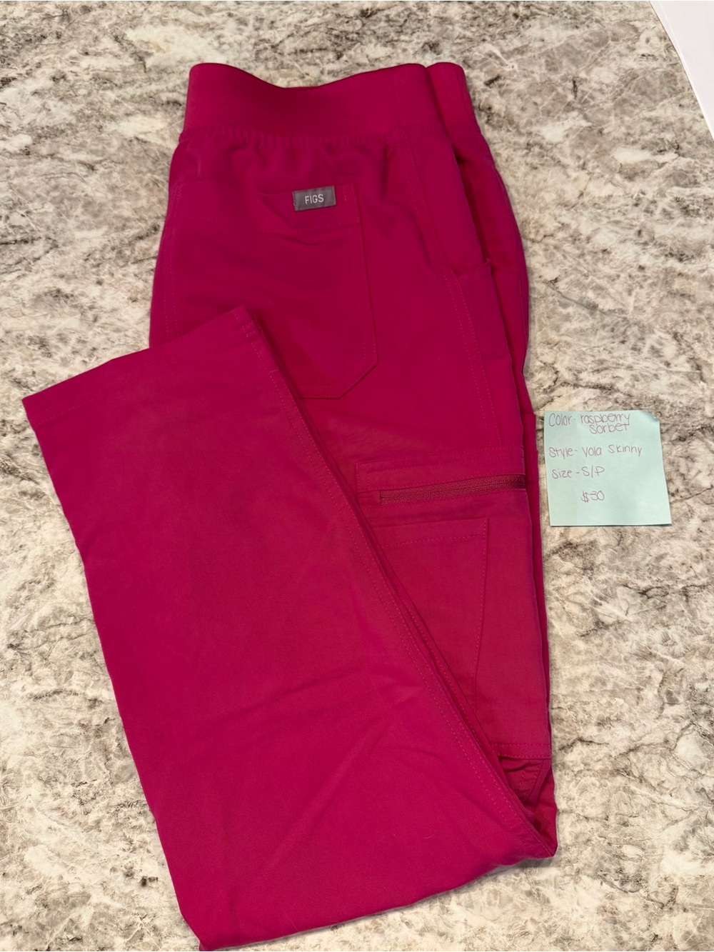 Figs Women’s Skinny Scrub Pants in Raspberry Pink